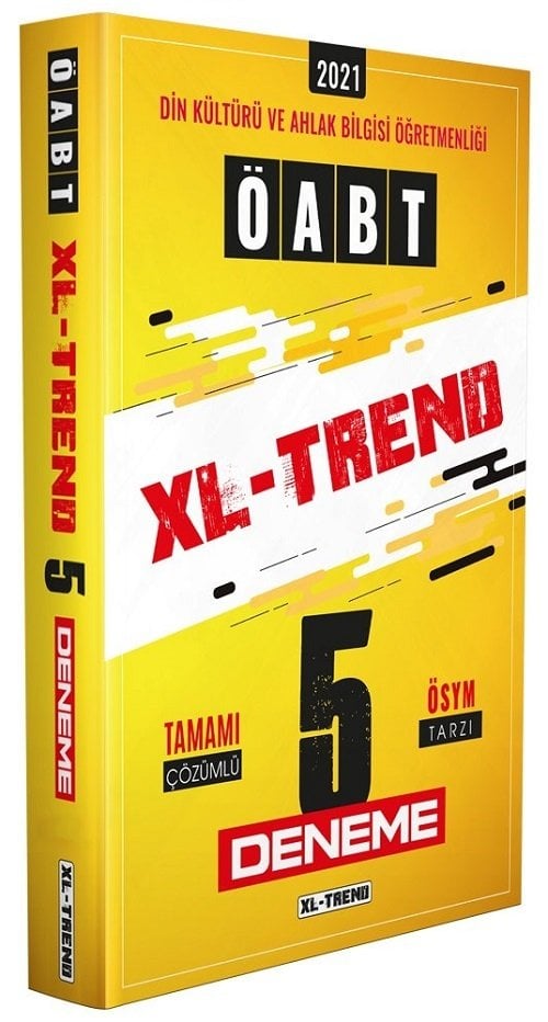 XL Trend ÖABT Din Kültürü ve Ahlak Bilgisi Öğretmenliği 5 Deneme Çözümlü XL Trend Yayınları
