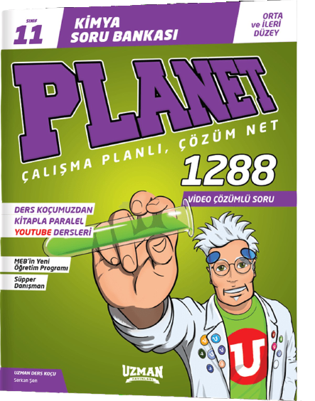 Uzman 11. Sınıf Kimya Orta ve İleri Düzey Planet Soru Bankası Uzman Yayınları