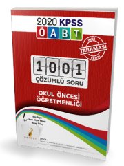 Pelikan 2020 ÖABT Okul Öncesi Öğretmenliği 1001 Soru Bankası Çözümlü Pelikan Yayınları