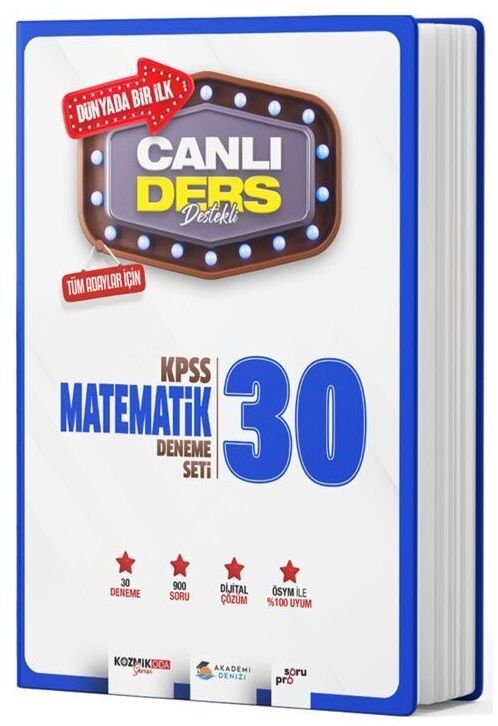 Akademi Denizi KPSS Matematik Canlı Ders Destekli 30 Deneme PDF Çözümlü Akademi Denizi