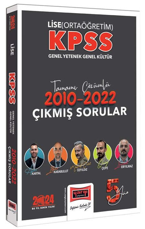 Yargı 2024 KPSS Lise Ortaöğretim 5Yüz 2010-2022 Çıkmış Sorular Çözümlü Yargı Yayınları