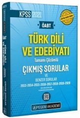 Pegem 2021 ÖABT Türk Dili ve Edebiyatı Öğretmenliği Çıkmış Sorular Çözümlü Pegem Akademi Yayınları