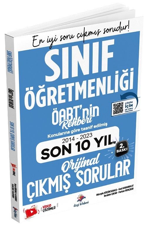 Dizgi Kitap ÖABT nin Rehberi Sınıf Öğretmenliği Son 10 Yıl Çıkmış Sorular Video Çözümlü - Hüseyin Küçüksubaşı Dizgi Kitap Yayınları