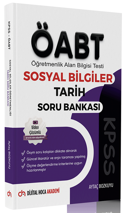 Dijital Hoca ÖABT Sosyal Bilgiler Öğretmenliği Tarih Soru Bankası Video Çözümlü - Aytaç Bozkuyu Dijital Hoca Akademi