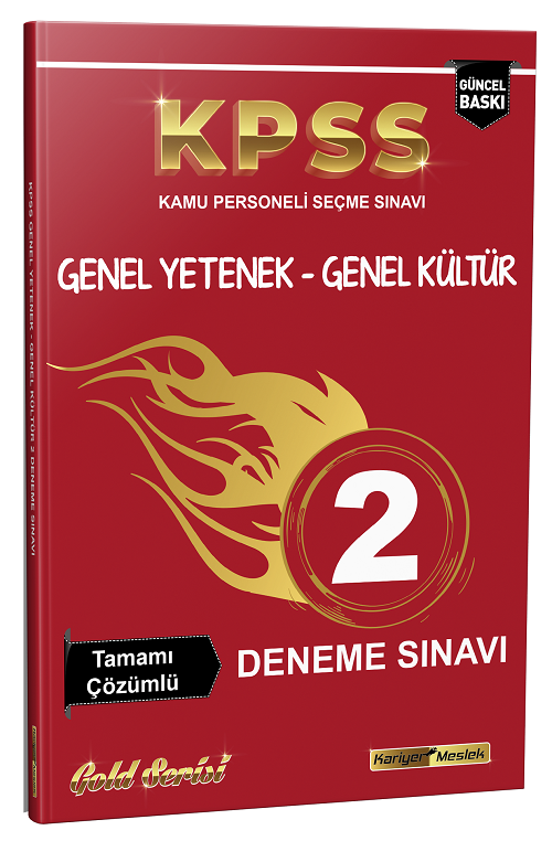 Kariyer Meslek KPSS Genel Yetenek Genel Kültür 2 Deneme Çözümlü Gold Serisi Kariyer Meslek Yayınları