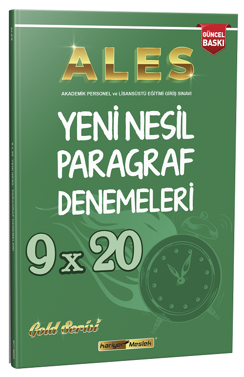 Kariyer Meslek ALES Paragraf 9x20 Deneme Çözümlü Gold Serisi Kariyer Meslek Yayınları