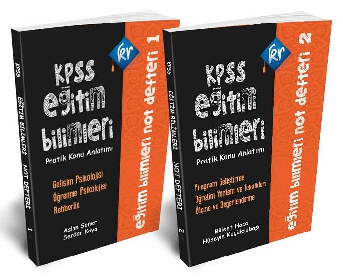 KR Akademi KPSS Eğitim Bilimleri Not Defteri 2 Kitap Set KR Akademi Yayınları