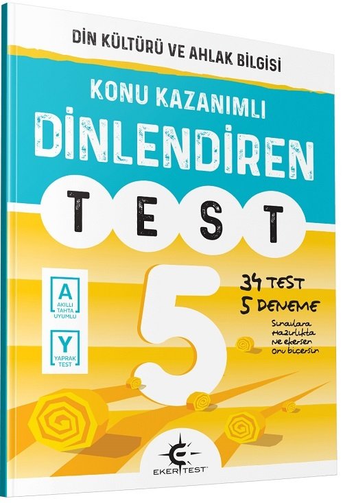 Eker Test 5. Sınıf Din Kültürü ve Ahlak Bilgisi Dinlendiren Test Eker Test Yayınları