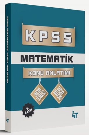 4T Yayınları 2020 KPSS Matematik Konu Anlatımı 4T Yayınları
