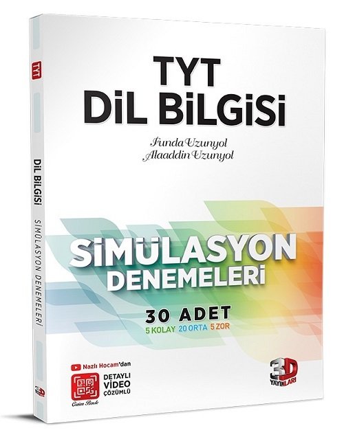 3D Yayınları YKS TYT Dil Bilgisi Simülasyon 30 Deneme 3D Yayınları