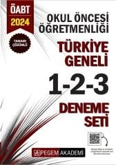 Pegem 2024 ÖABT Okul Öncesi Öğretmenliği Türkiye Geneli 3 Deneme (1-2-3) Pegem Akademi Yayınları