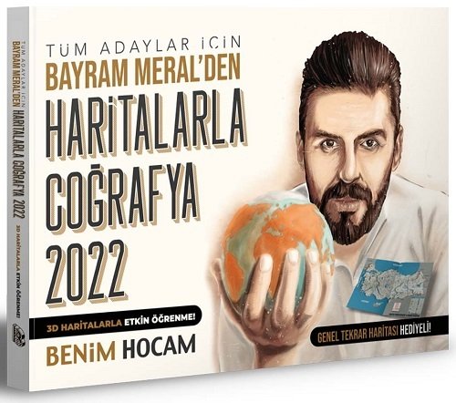 Benim Hocam 2022 KPSS ve Tüm Adaylar Haritalarla Coğrafya - Bayram Meral Benim Hocam Yayınları