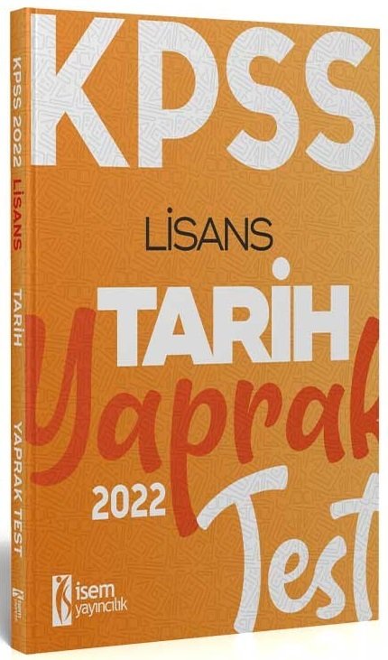 SÜPER FİYAT İsem 2022 KPSS Tarih Yaprak Test İsem Yayınları