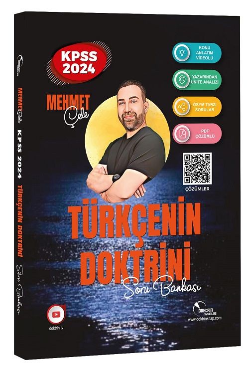 Doktrin 2024 KPSS Türkçenin Doktrini Soru Bankası Video Çözümlü - Mehmet Çele Doktrin Yayınları