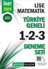 Pegem 2024 ÖABT Lise Matematik Öğretmenliği Türkiye Geneli 3 Deneme (1-2-3) Pegem Akademi Yayınları