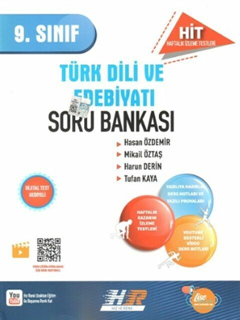Hız ve Renk 9. Sınıf Türk Dili ve Edebiyatı HİT Soru Bankası Hız ve Renk Yayınları