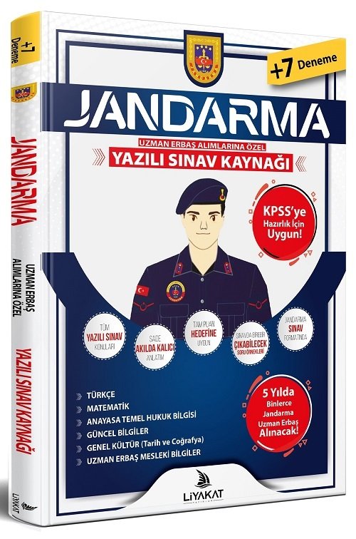 Liyakat Jandarma Uzman Erbaş Yazılı Sınava Hazırlık Kitabı Liyakat Yayınları