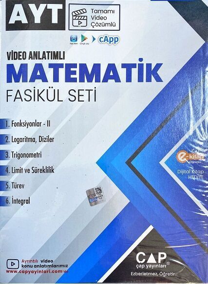 Çap Yayınları YKS AYT Matematik Seti Video Çözümlü Çap Yayınları