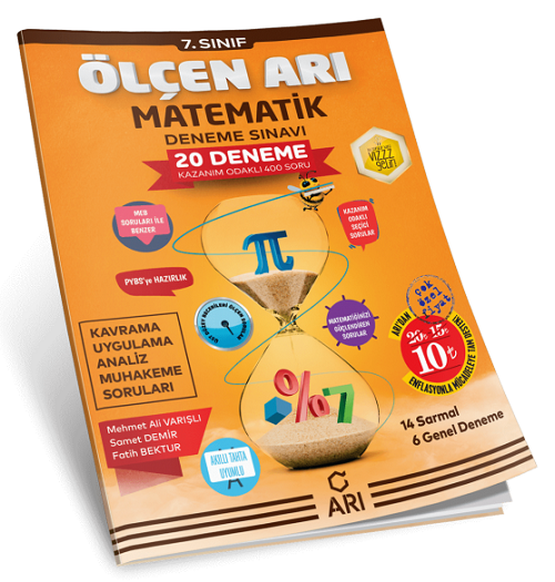SÜPER FİYAT Arı Yayınları 7. Sınıf Ölçen Arı Matematik 20 Deneme Sınavı Arı Yayınları