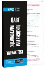 Pegem 2022 ÖABT İlköğretim Matematik Öğretmenliği Yaprak Test Pegem Akademi Yayınları