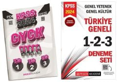 Pegem + İndeks 2024 KPSS Genel Yetenek Genel Kültür Türkiye Geneli 6 Deneme Set  (1-2-3) Pegem + İndeks Akademi Yayınları