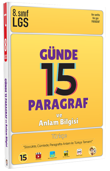 Tonguç  8. Sınıf LGS Günde 15 Paragraf ve Anlam Bilgisi Soru Bankası Tonguç Akademi