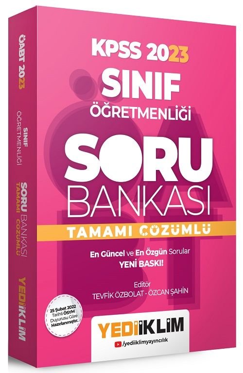 Yediiklim 2023 ÖABT Sınıf Öğretmenliği Soru Bankası Çözümlü Yediiklim Yayınları