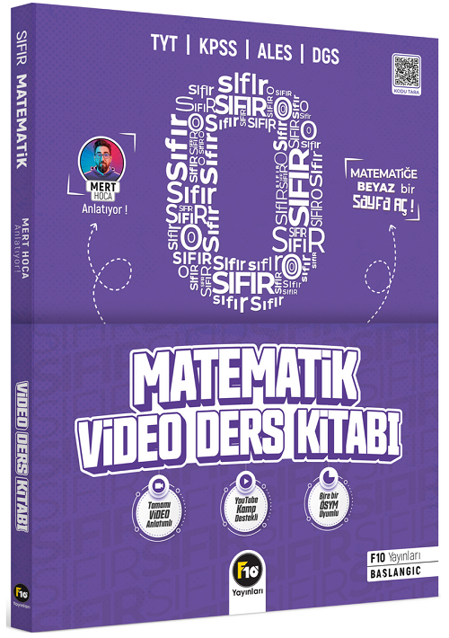 F10 Yayınları YKS TYT KPSS ALES DGS Sıfırdan Matematik Video Ders Kitabı - Mert Hoca F10 Yayınları