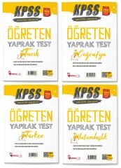 Hoca Kafası KPSS Türkçe+Tarih+Coğrafya+Vatandaşlık Öğreten Yaprak Test 4 lü Set Hoca Kafası Yayınları