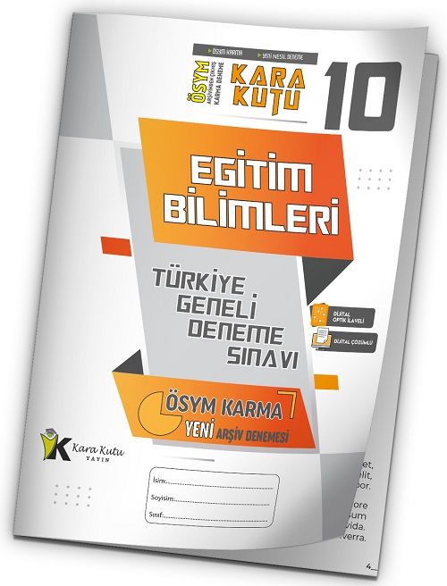 İnformal KPSS Eğitim Bilimleri Kara Kutu Türkiye Geneli Deneme 10. Kitapçık Dijital Çözümlü İnformal Yayınları