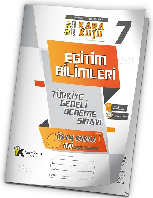 İnformal KPSS Eğitim Bilimleri Kara Kutu Türkiye Geneli Deneme 7. Kitapçık Dijital Çözümlü İnformal Yayınları