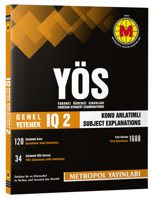 Metropol YÖS Genel Yetenek IQ-2 Konu Anlatımlı Metropol Yayınları