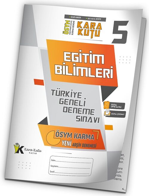 İnformal KPSS Eğitim Bilimleri Kara Kutu Türkiye Geneli Deneme 5. Kitapçık Dijital Çözümlü İnformal Yayınları