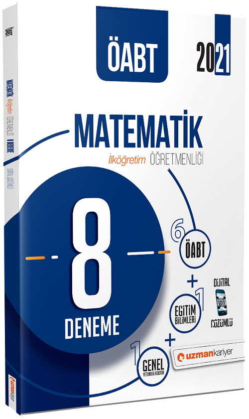 SÜPER FİYAT Uzman Kariyer 2021 ÖABT İlköğretim Matematik Öğretmenliği 8 Deneme Dijital Çözümlü Uzman Kariyer Yayınları