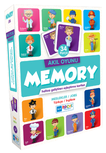 Memory Akıl Oyunu - Meslekler 34 Parça Puzzle Blue Focus Games