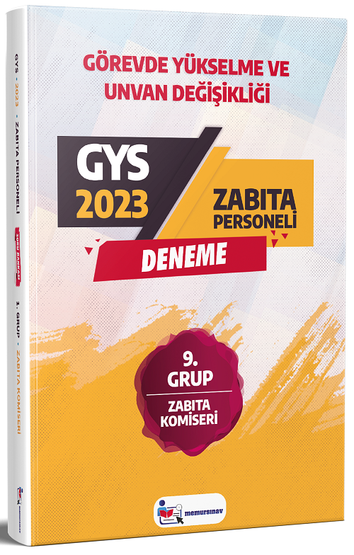 Memur Sınav 2023 GYS Yerel Yönetimler Zabıta Komiseri 9. Grup Deneme Görevde Yükselme Memur Sınav