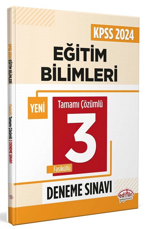 Editör 2024 KPSS Eğitim Bilimleri Fasikül 3 Deneme Çözümlü Editör Yayınları
