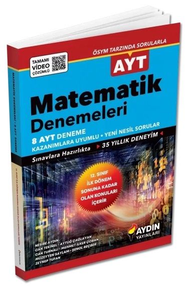 Aydın YKS AYT Matematik 8 Deneme Video Çözümlü Aydın Yayınları