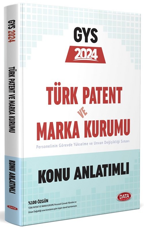 Data 2024 GYS Türk Patent ve Marka Kurumu Konu Anlatımlı Görevde Yükselme Data Yayınları