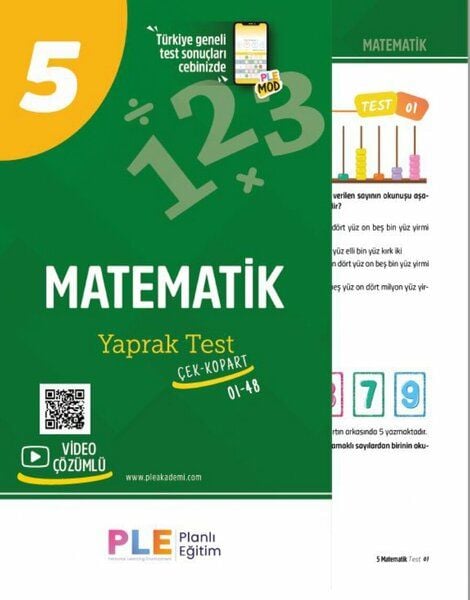 Birey PLE 5. Sınıf Matematik 32 Yaprak Test Birey Yayınları