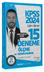 İndeks Akademi 2024 KPSS Eğitim Bilimleri Ölçme ve Değerlendirme 15 Deneme Çözümlü - Emre Korcan Demir İndeks Akademi Yayıncılık