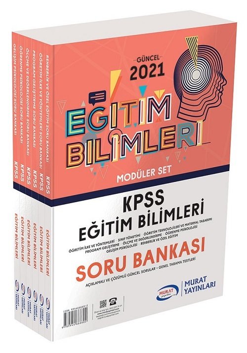 SÜPER FİYAT Murat 2021 KPSS Eğitim Bilimleri Soru Bankası Modüler Set Çözümlü Murat Yayınları