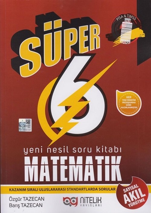 Nitelik 6. Sınıf Matematik Süper Soru Kitabı Nitelik Yayınları
