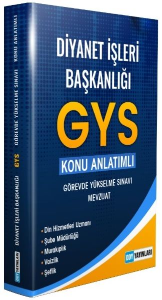DDY Yayınları GYS Diyanet İşleri Başkanlığı Konu Anlatımı Görevde Yükselme DDY Yayınları