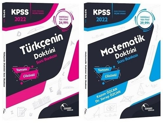 SÜPER FİYAT Doktrin 2022 KPSS Türkçe + Matematik Soru Bankası 2 li Set Doktrin Yayınları