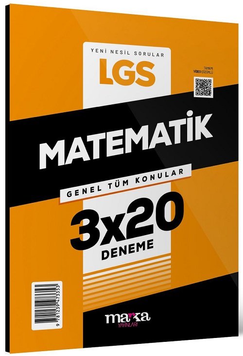 Marka 2024 8. Sınıf LGS Matematik 3x20 Deneme Marka Yayınları