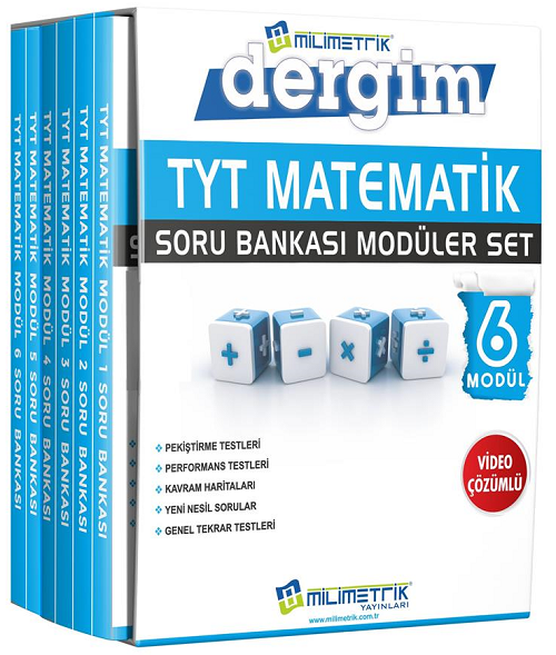 SÜPER FİYAT Milimetrik YKS TYT Matematik Soru Bankası 6 lı Modüler Set Milimetrik Yayınları