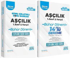 Emsal 2022-23 Açıköğretim B-1808 1. Sınıf 2. Yarıyıl Bahar AŞÇILIK Konu Anlatımlı Soru Bankası + 14 Deneme 2 li Set Emsal Yayınları