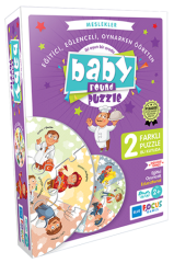 Baby Round 2 Farklı Puzzle - Meslekler Blue Focus Games