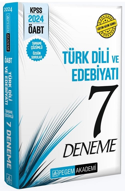 Pegem 2024 ÖABT Türk Dili ve Edebiyatı 7 Deneme Çözümlü Pegem Akademi Yayınları